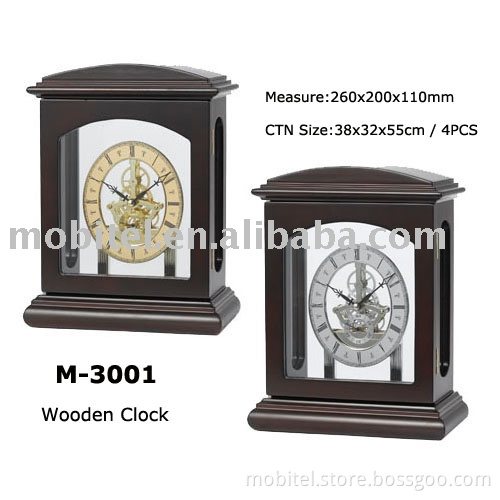 Wooden Desk Clock (M-3001S)